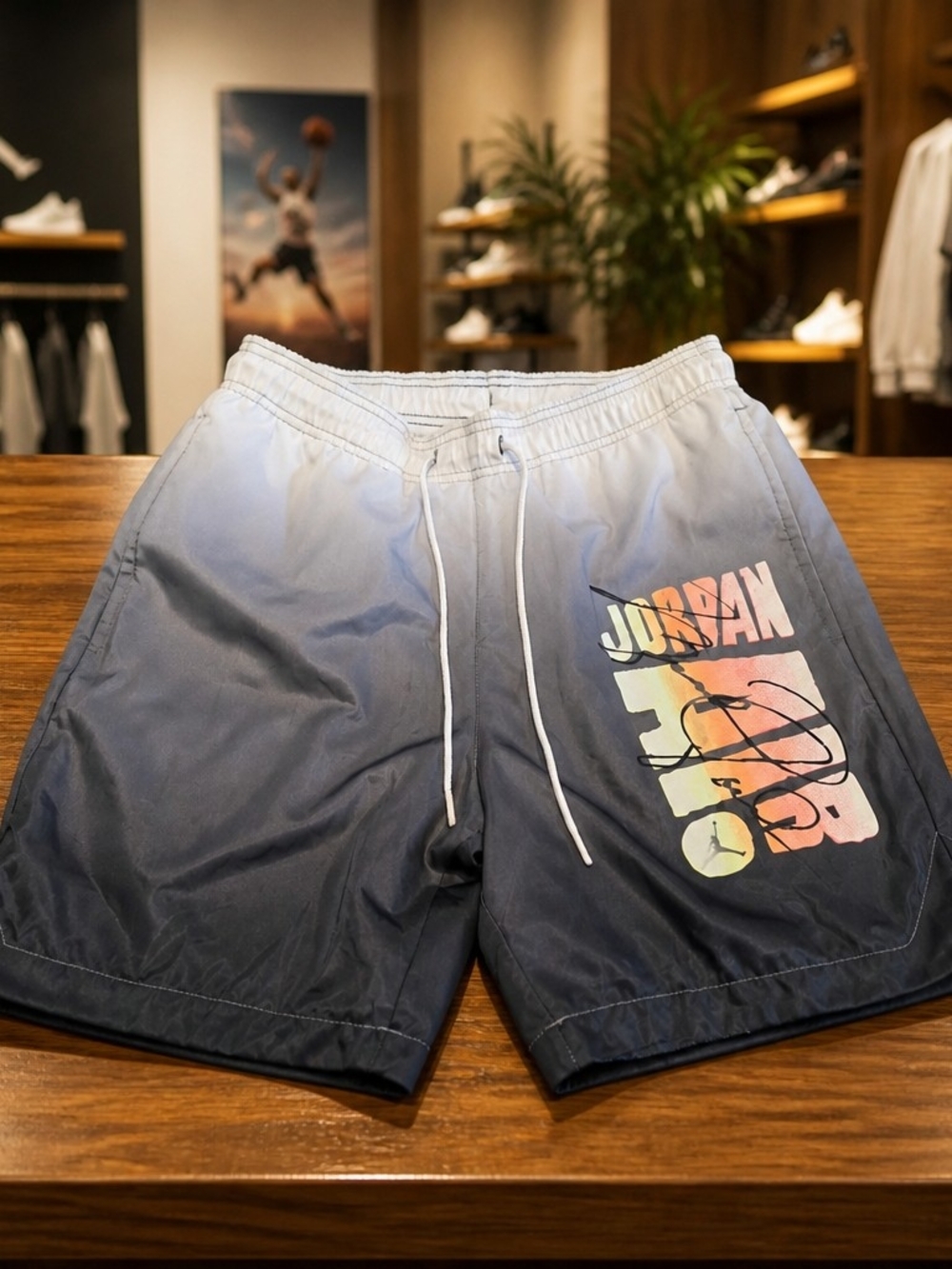 JORDAN Sport DNA HBR Poolside Shorts Size XS Large Black White Flight Jumpman